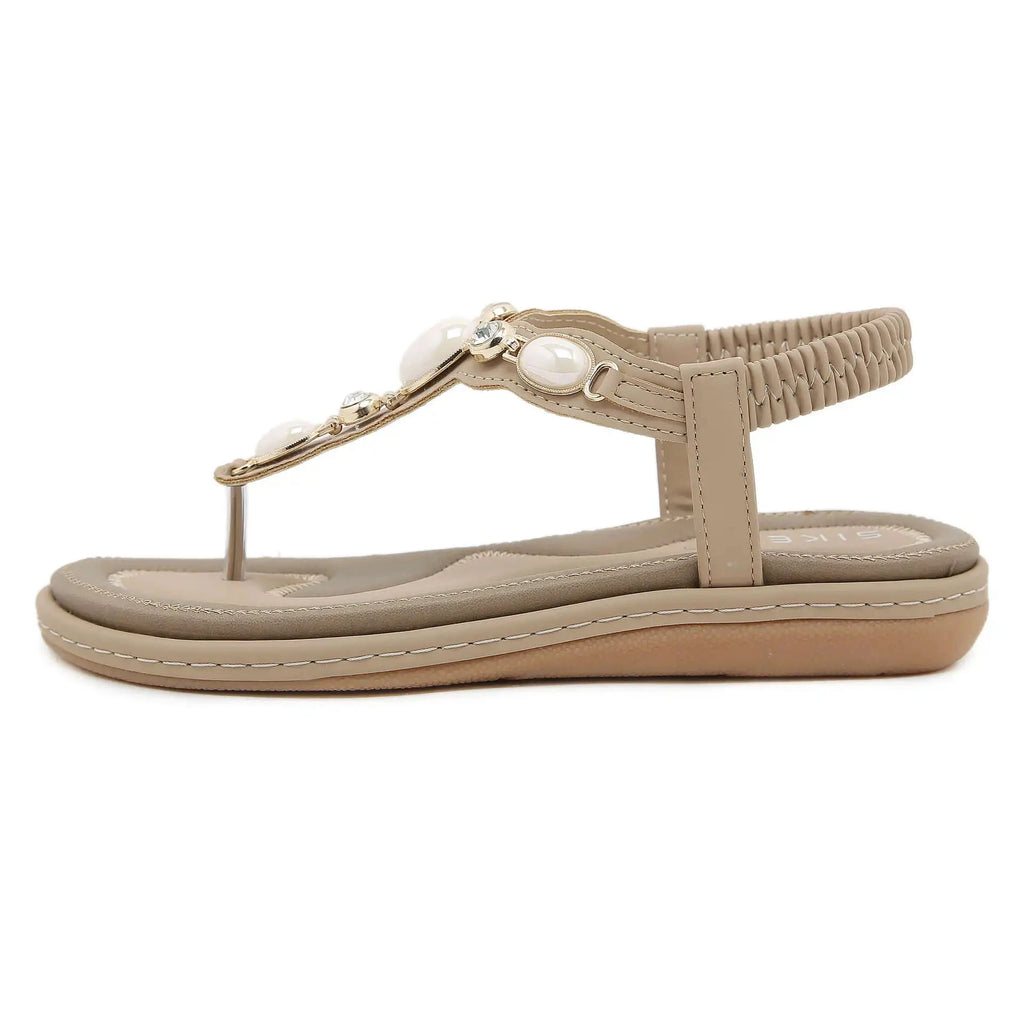 Sandales Bohème Plage Femme Flats 2025 – Casual Loisirs Grande Taille 36-42