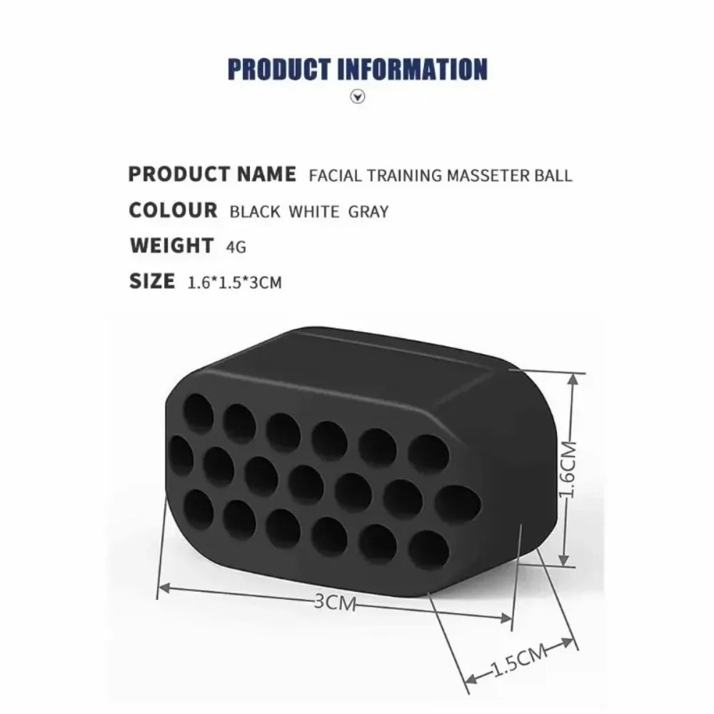 Exerciseur Mâchoire Silicone – Tonifiant Visage & Cou | Anti-Double Menton | Balle Fitness Facial | Soin Beauté Sculptant