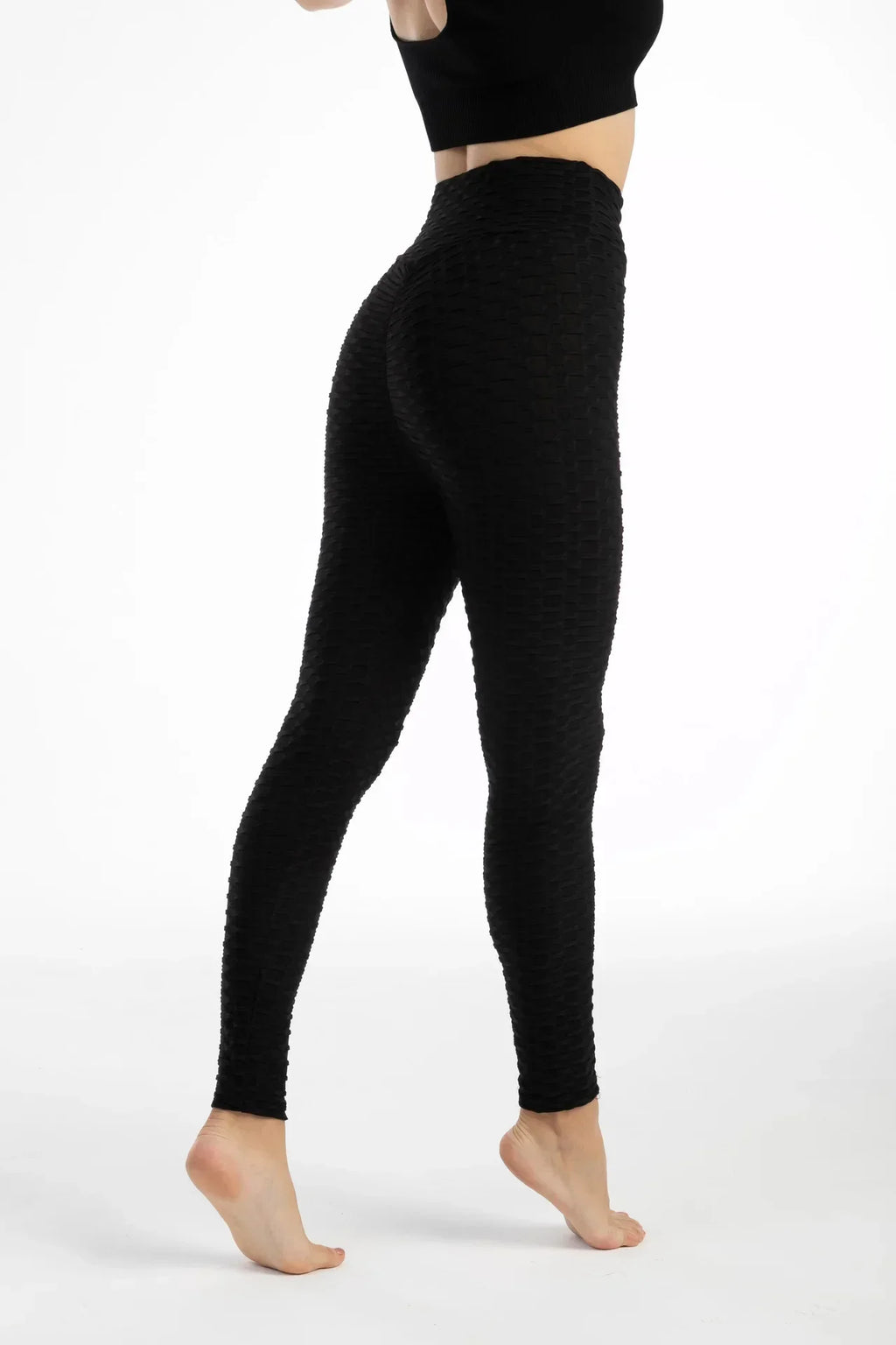 Damen Yoga Leggings Hohe Taille Bubble Nahtlos Push-Up Formend – Sport Hose Gym Laufen Schlank Elastisch | Fitness