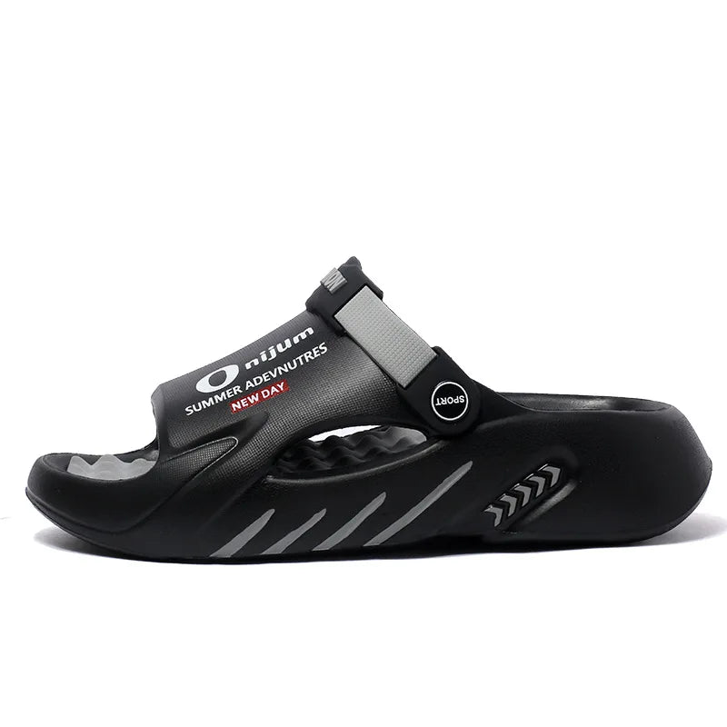 Sandales Sport Homme Comwarm Semelle Épaisse Massage – Slides Plage Casual Grande Taille