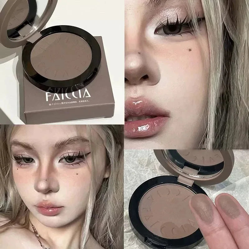 Palette Contouring Nez Mat – Gris Ciment & Brun | Maquillage Longue Tenue