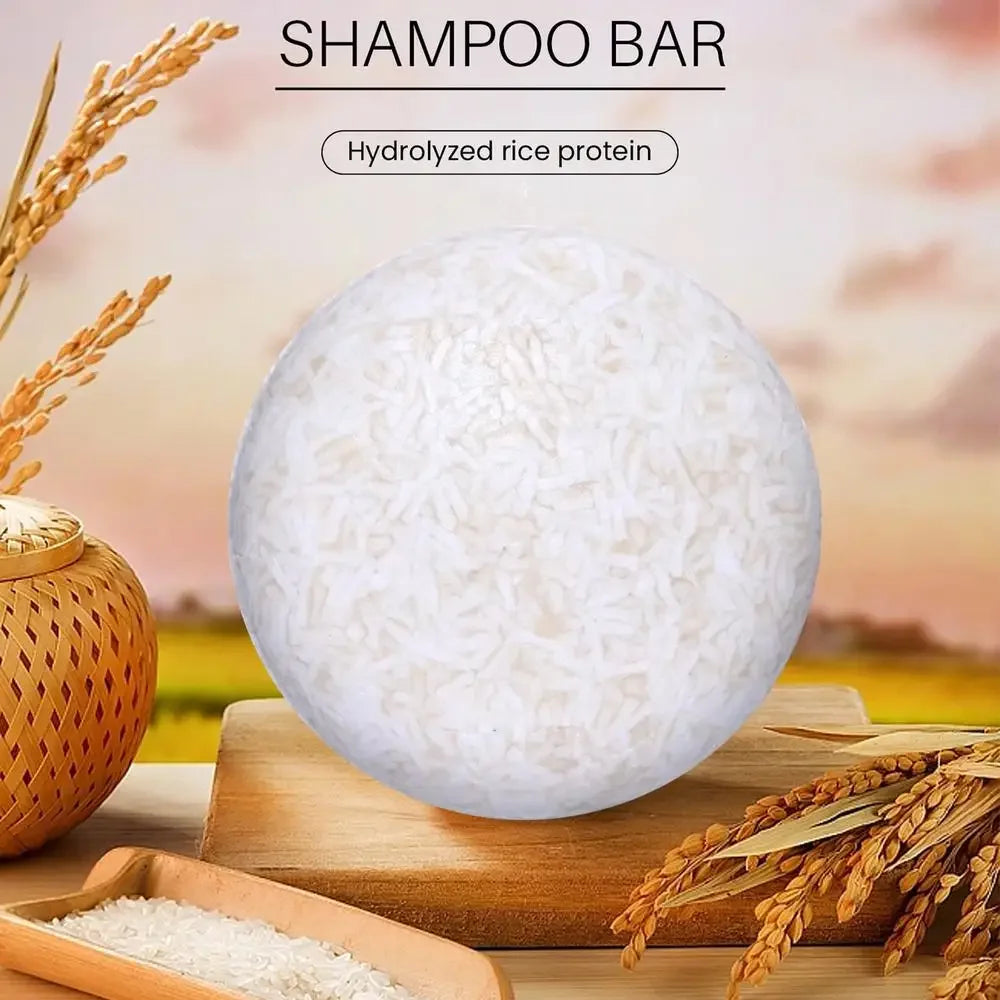 Shampoing Solide au Riz Biologique - Anti-Chute & Croissance Capillaire