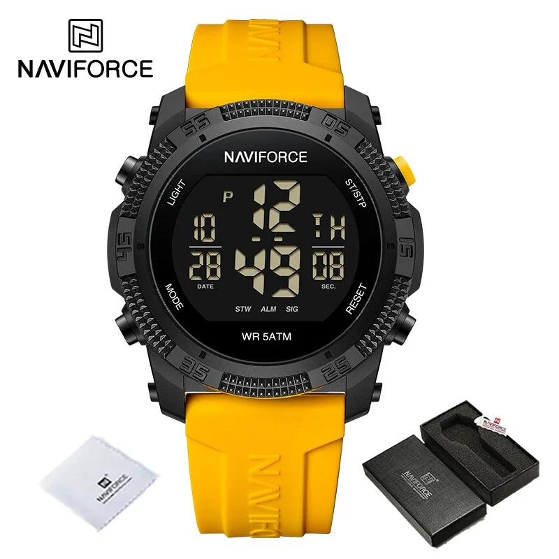 Montre Homme NAVIFORCE Sport Électronique Silicone 5ATM – Étanche Tendance Fashion