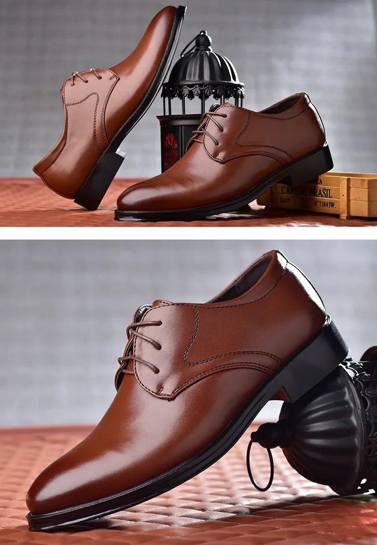 Derby Cuir Business Dress Homme 2025 – Casual Confortable Résistant Fourrure Chaussure