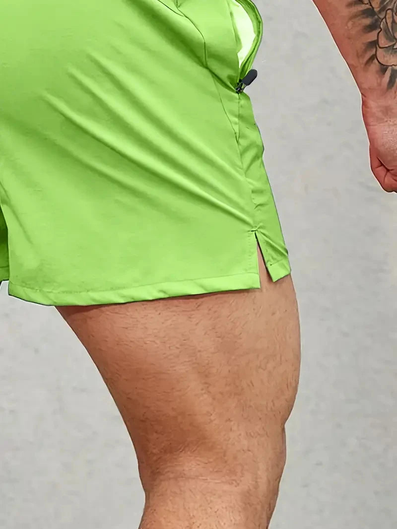 Short Homme Plage Été Couleur Unie Ceinture Élastique Double Poches Fashion Leisure Confortable Sport Cool Tendance – Short Premium Multifonction Été | Mode Homme Été Premium