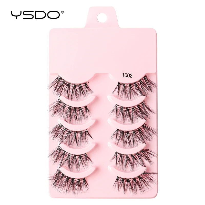 Faux Cils Mink 3D YSDO – Lot 3/5/10 Paires | Maquillage Dramatique Naturel