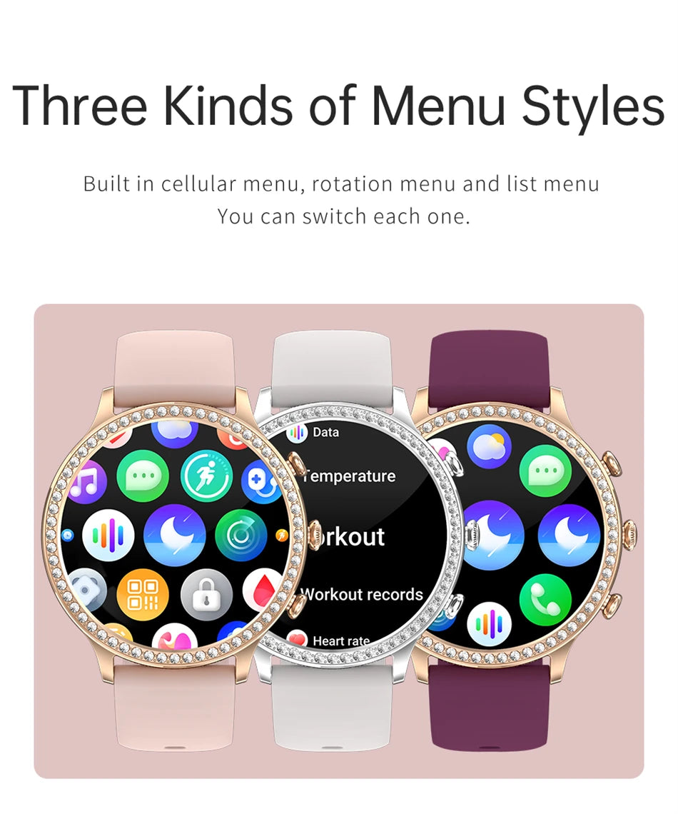 Montre Connectée Femme LIGE 2026 – Appels Bluetooth, Cadran Personnalisable & Suivi Cardio | Étanche Sport & Fitness | Cadeau Femme