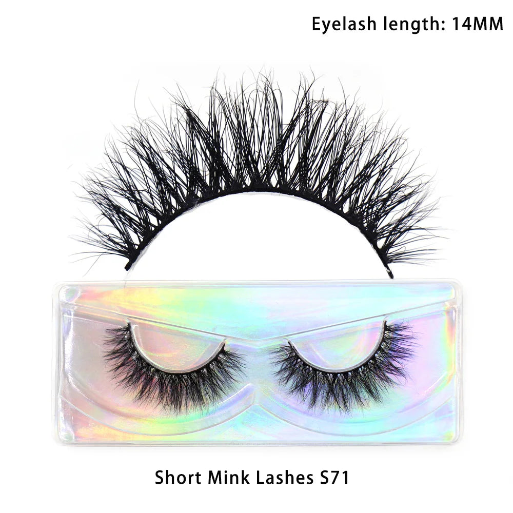 Faux Cils Naturels Courts Fluffy LEHUAMAO – Volume 12-15mm Wispy | Extension Cils Vison Maquillage