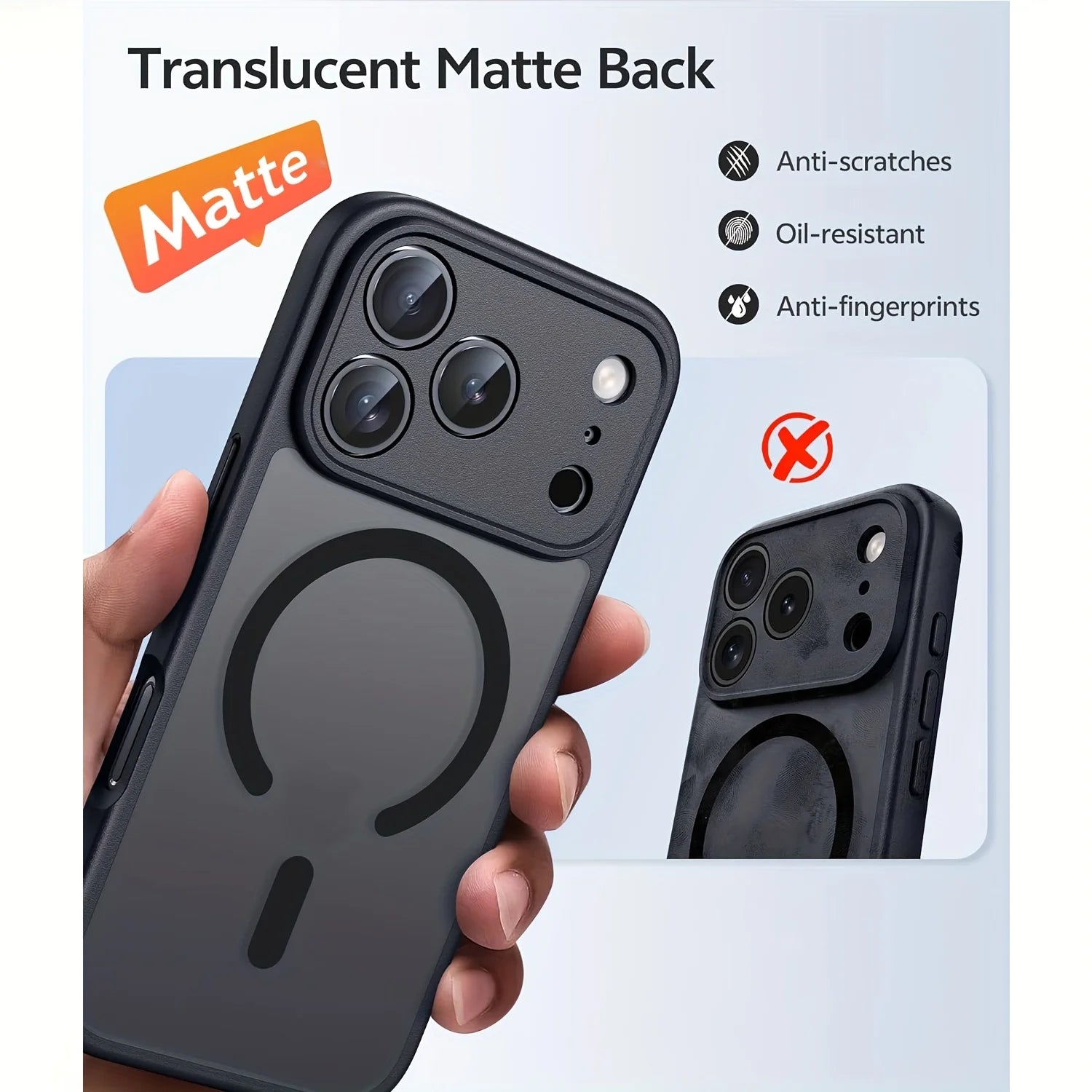 Coque Matte Translucide Magnétique Magsafe – iPhone 17 Air 16 16e 15 14 13 12 11 Pro Max