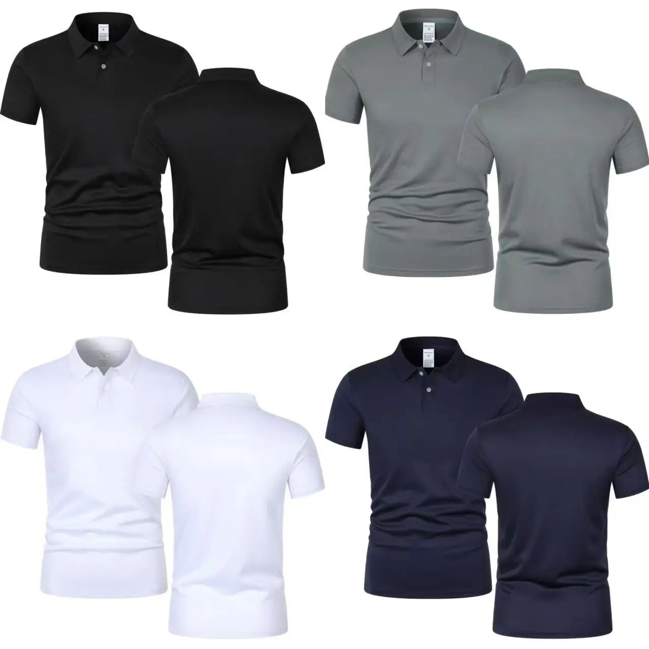 Polo Sport Homme Ultra-Léger Séchage Rapide – Couleur Unie & Anti-Transpiration | Fitness, Gym & Running | Respirant