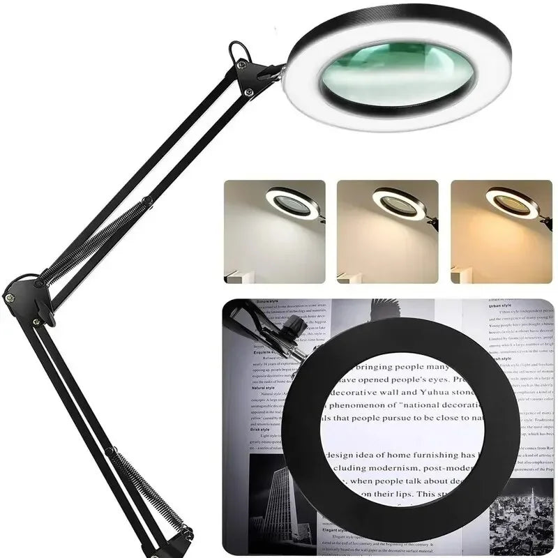 Loupe Lumineuse 72 LED USB 8X/10X – 3 Couleurs LED | Soin Beauté, Esthétique & Atelier | Lampe Loupe Professionnelle