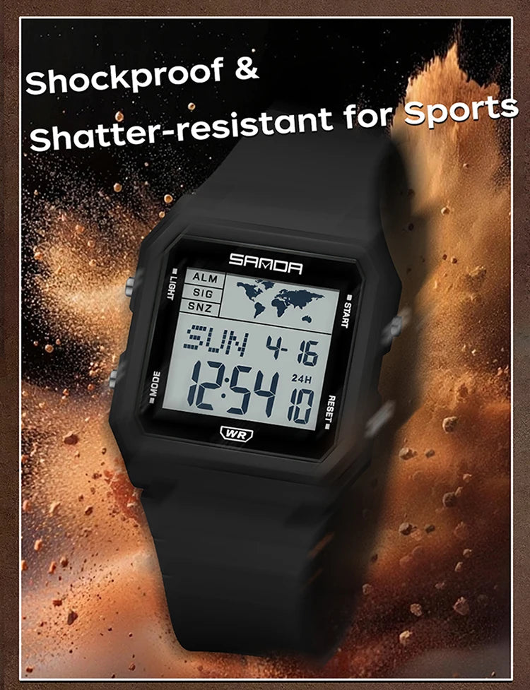 Montre Homme SANDA 2217 Digital Sport Multifonction Alarme Countdown Lumineux Étanche – Fashion Tendance