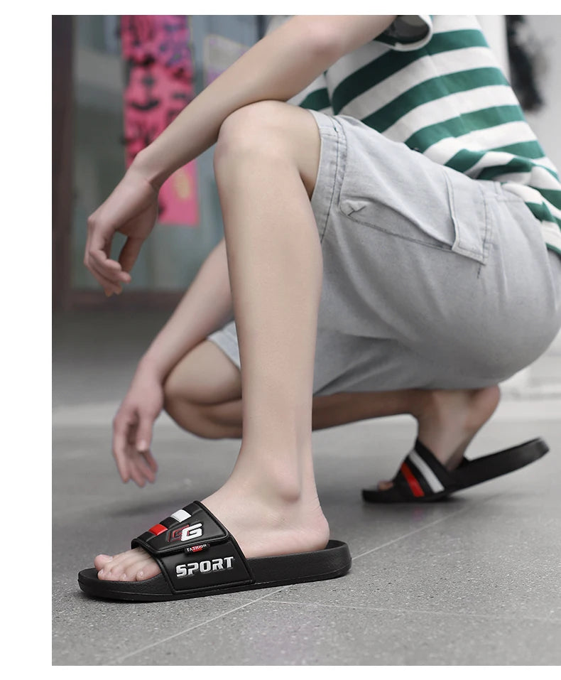 Mules Velcro Homme Légères Plage Grande Taille – Slides Soft Casual Clog Été