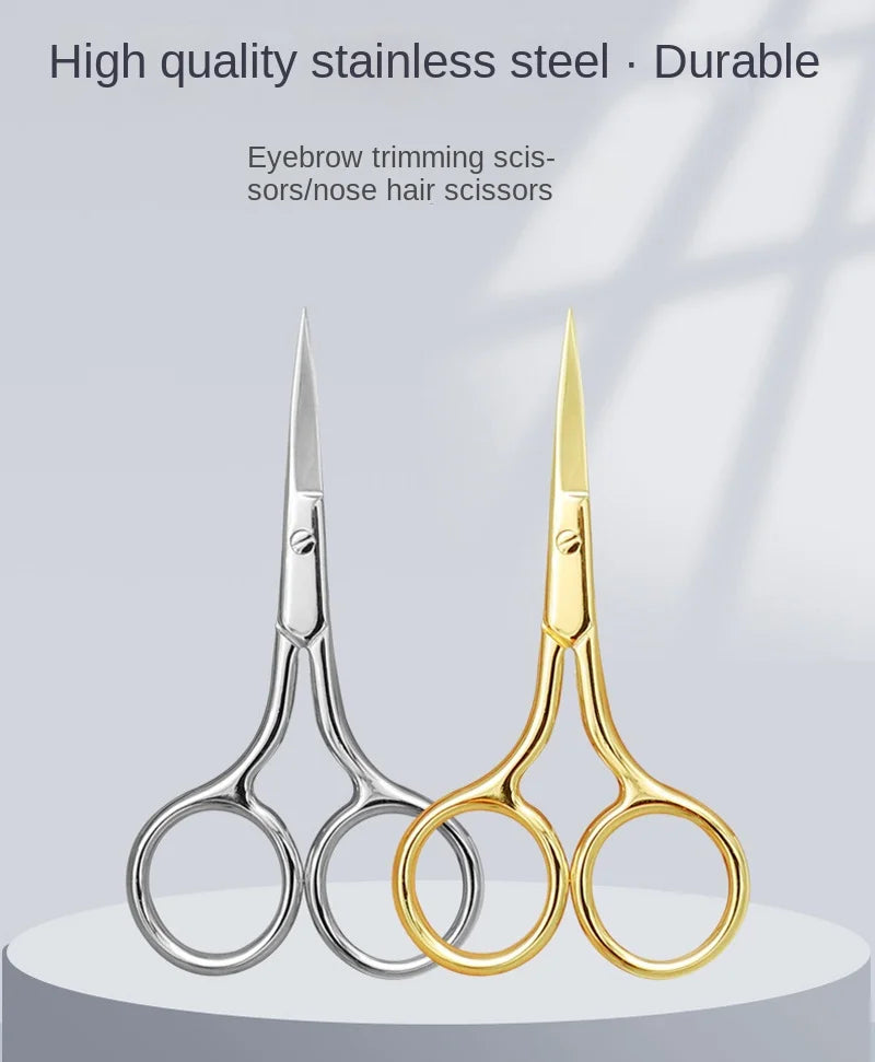 Ciseaux Maquillage Style Européen 9CM – Inox Professionnel | Sourcils, Poils de Nez & Manucure