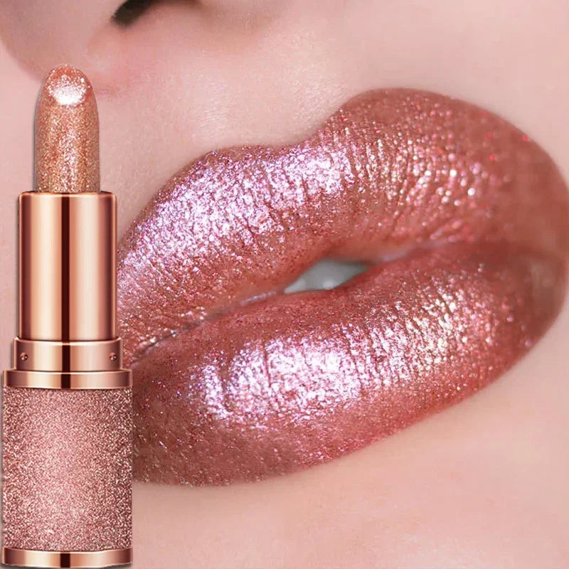 Rouge à Lèvres Glitter Thermochromique – Lip Tint Changeant Couleur Waterproof | Lèvres Rouge Rose Sexy Longue Tenue