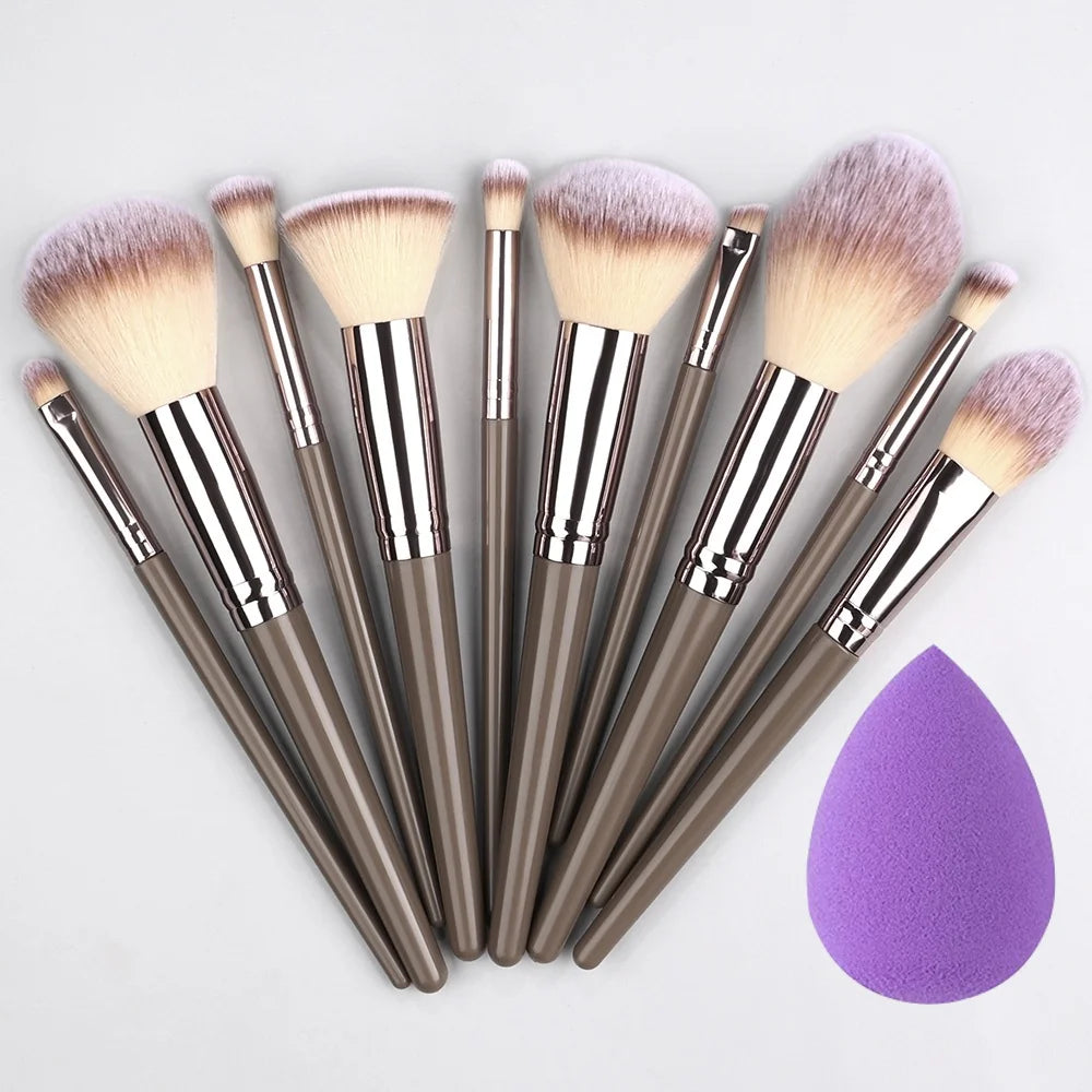 Set Pinceaux Maquillage Professionnel 1 à 20 Pcs – Blush, Highlighter, Fond de Teint & Fard | Ultra-Doux Femme