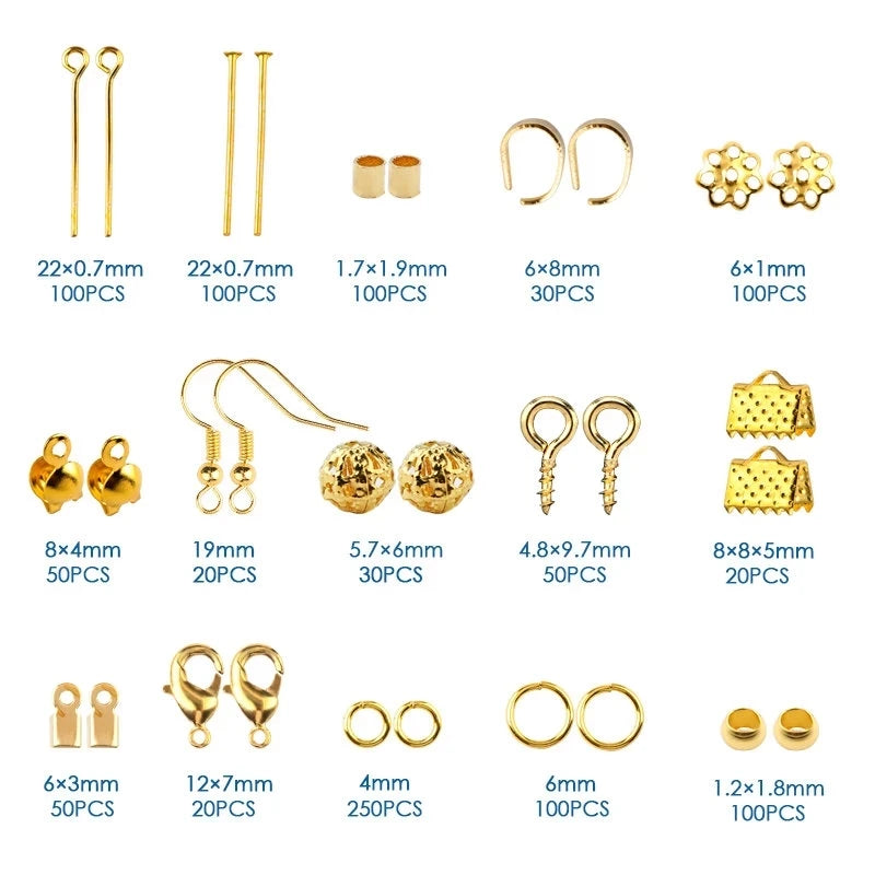 Komplettset zum Herstellen und Reparieren von DIY-Schmuck – Werkzeuge, Kupferdrähte, Drähte & Schmuckzubehör | Ideal für Anfängerinnen & Handarbeitskünstlerinnen