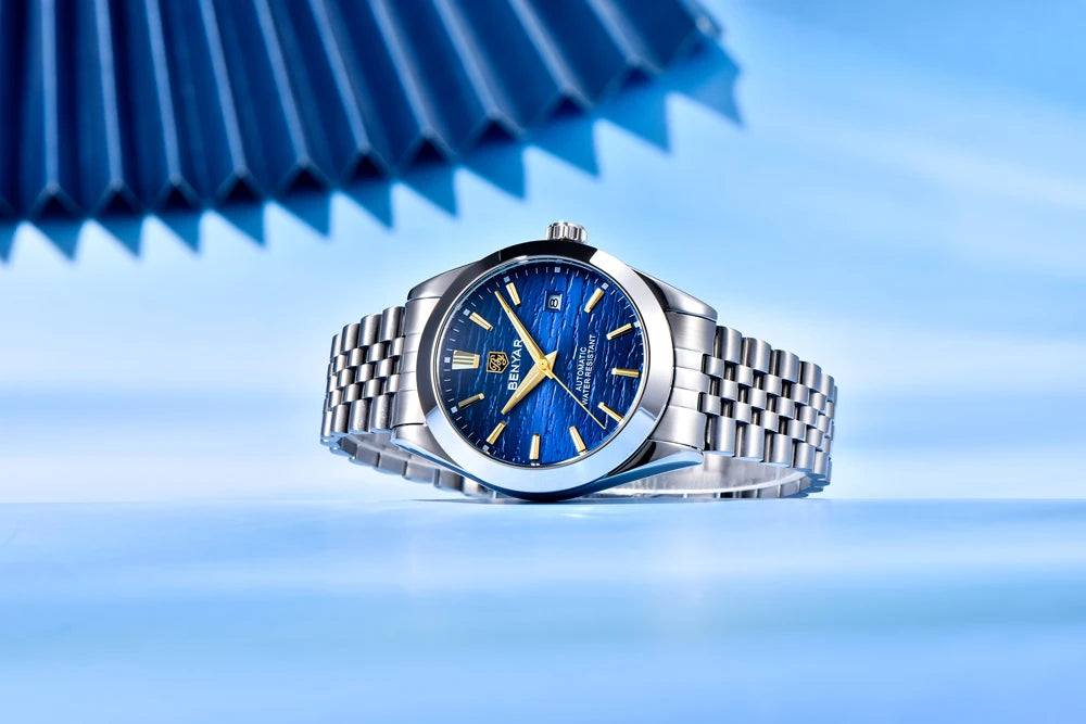 Montre Homme Luxe BENYAR Mécanique Automatique Acier – Étanche Sport Top Brand