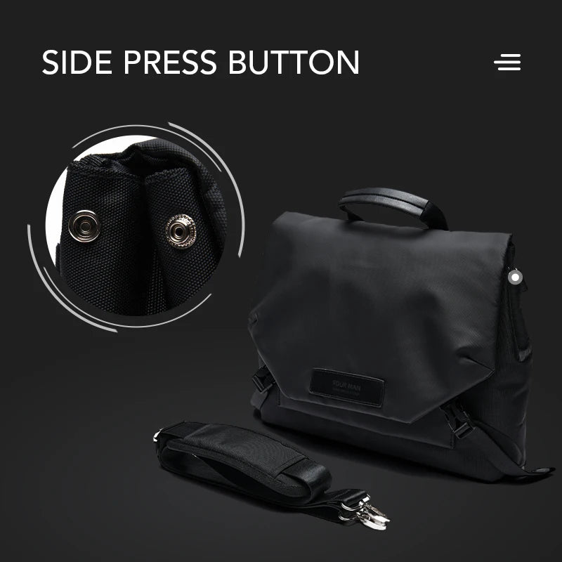 Sac Messenger Homme Laptop Imperméable – Sacoche Business Crossbody Grande Capacité Vélo École
