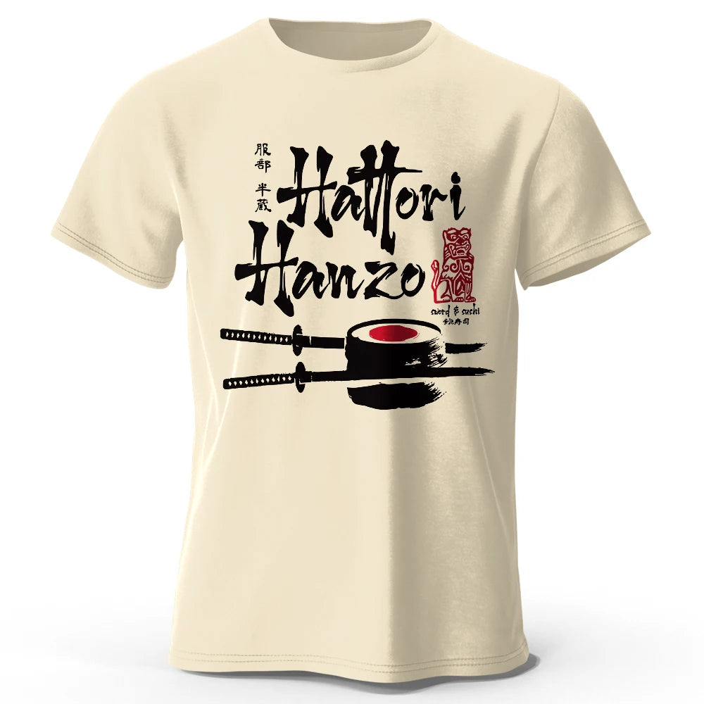 T-Shirt Unisexe Hattori Hanzo Imprimé 100% Coton Oversize Ninja Samouraï Graphic Tee Streetwear Été Pop Culture Japonaise Tendance – T-Shirt Ninja Samouraï Premium Oversize | Mode Unisexe Pop Culture Japonaise Premium