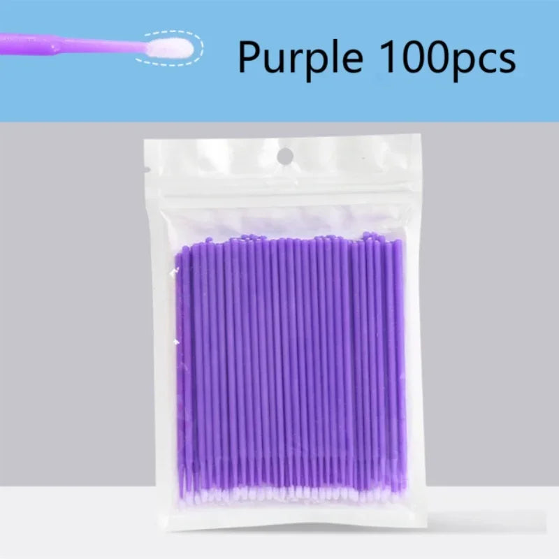 Micro Applicateurs Jetables Cils & Cosmétiques – Lot 100 à 400 Pcs | Cotons-Tiges Précision Maquillage