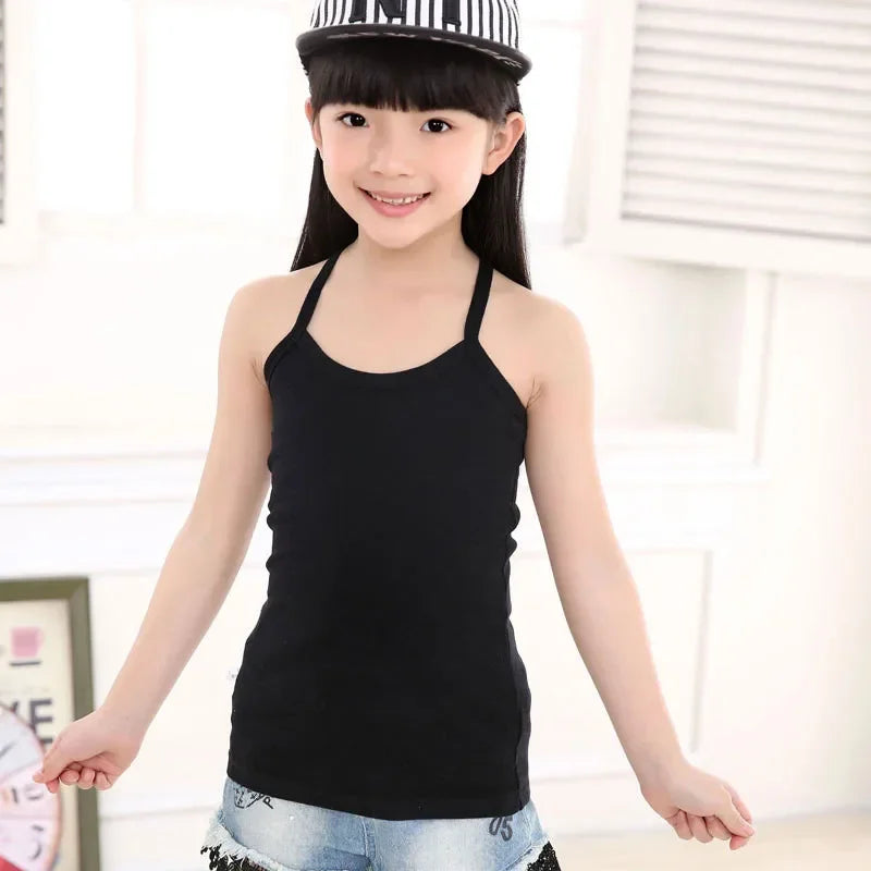 Débardeur Enfant Coton Couleur Unie – T-Shirt Sans Manches Sport Été Garçon Fille Casual