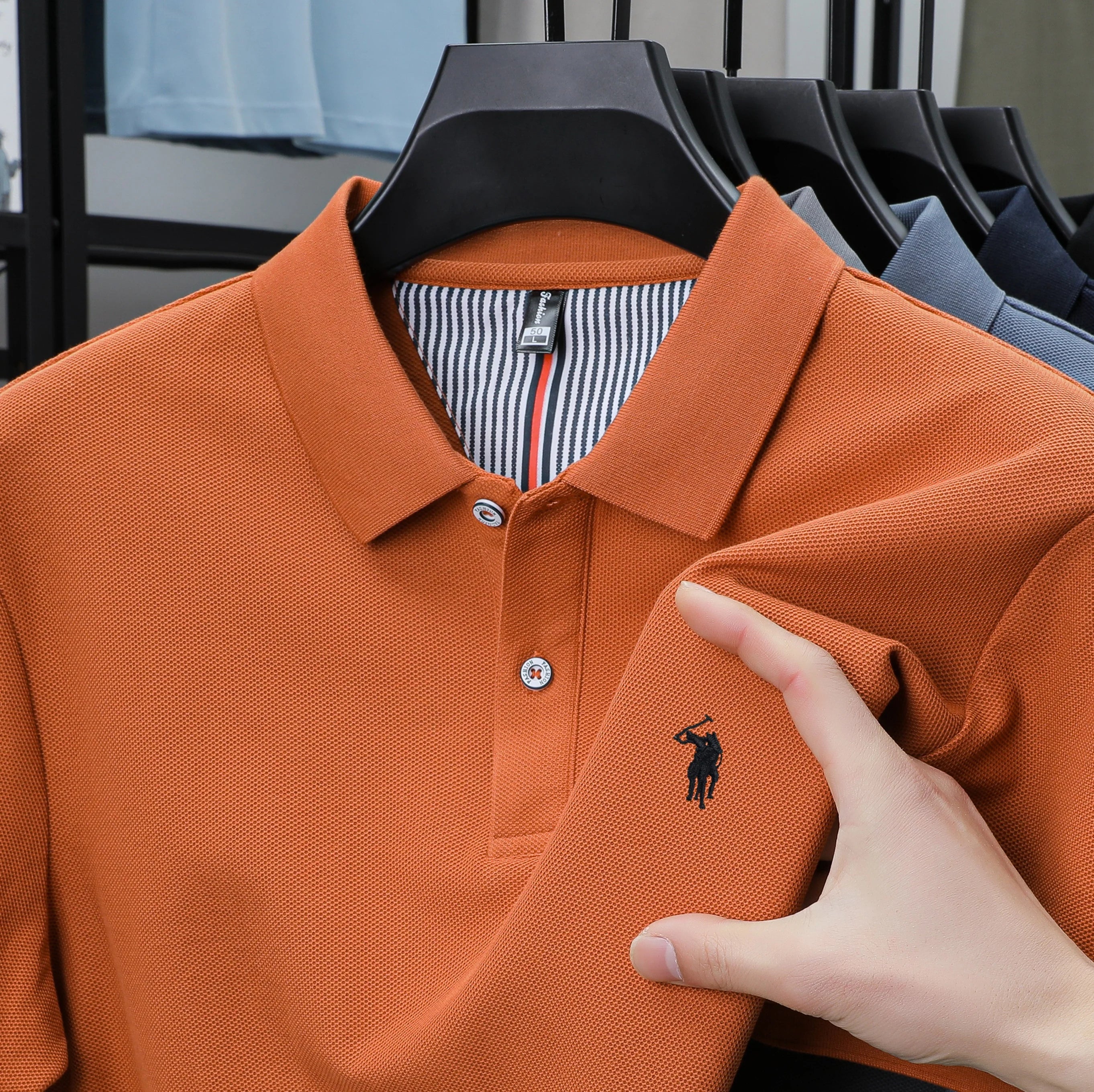 Polo Golf Coton 100% Brodé Homme – Qualité Premium Designer Personnalisé Été