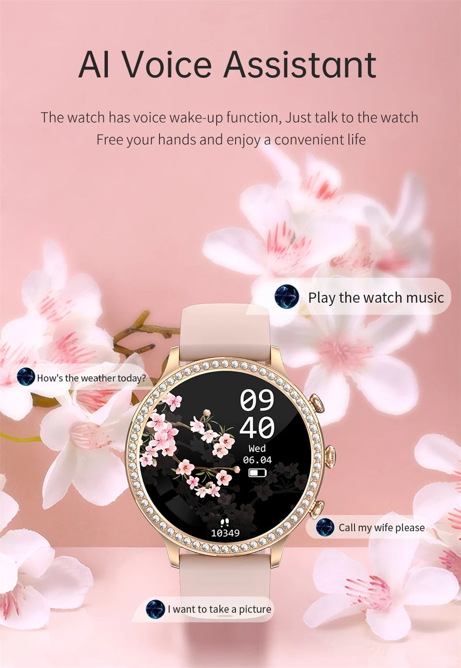 Montre Connectée Femme LIGE 2026 – Appels Bluetooth, Cadran Personnalisable & Suivi Cardio | Étanche Sport & Fitness | Cadeau Femme