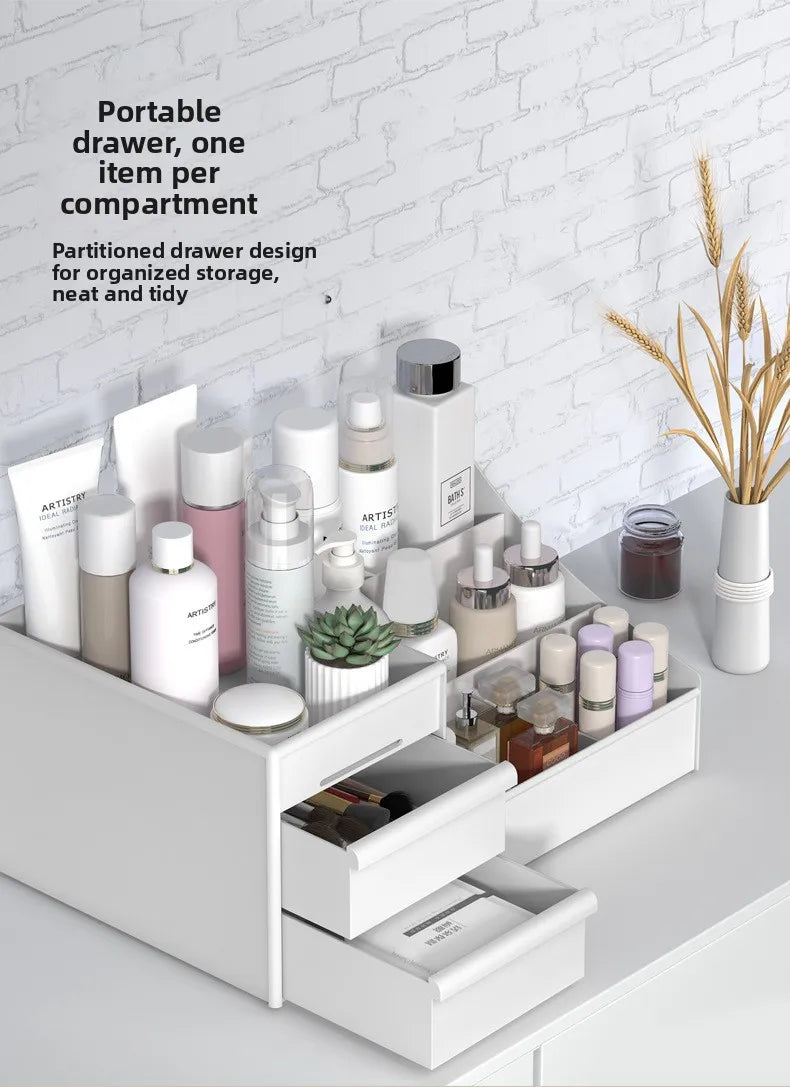 Organisateur Maquillage Tiroirs Plastique – Rangement Cosmétiques Salle de Bain Bureau Chambre