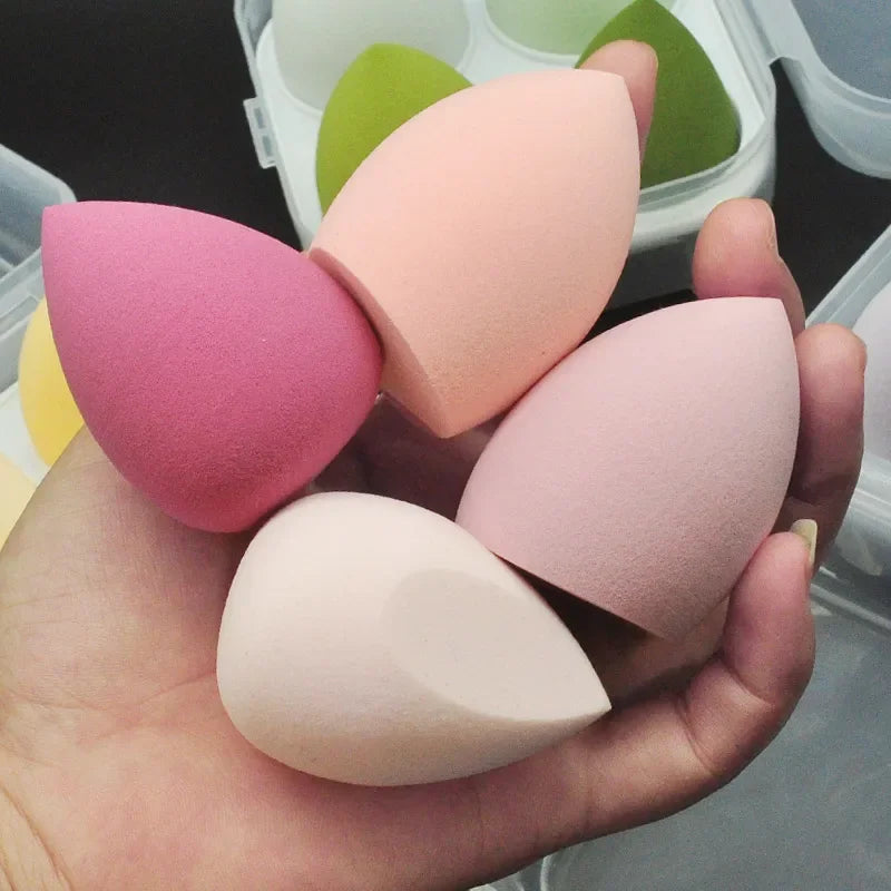 Lot 4 Éponges Maquillage Blender Puff – Fond de Teint, Poudre & Correcteur | Application Douce & Uniforme | Accessoire Beauté