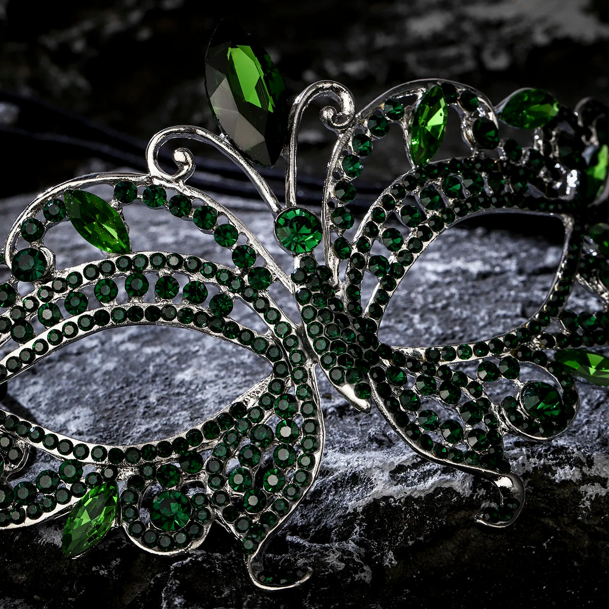 Halbgesichtsmaske Schmetterling Strass - Maskerade, Halloween & Party