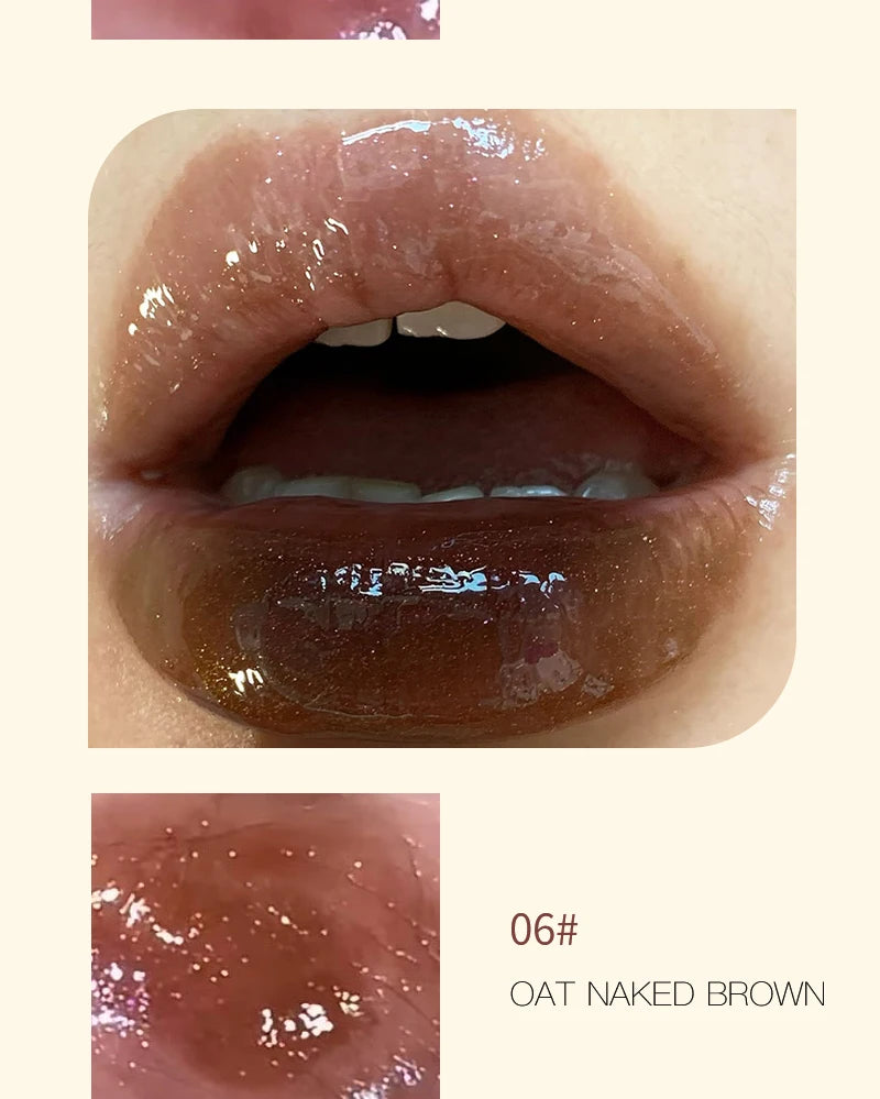 Gloss Jelly Chocolat Brun – Stylo Miroir Nacré Waterproof | Lèvres Hydratées & Brillantes