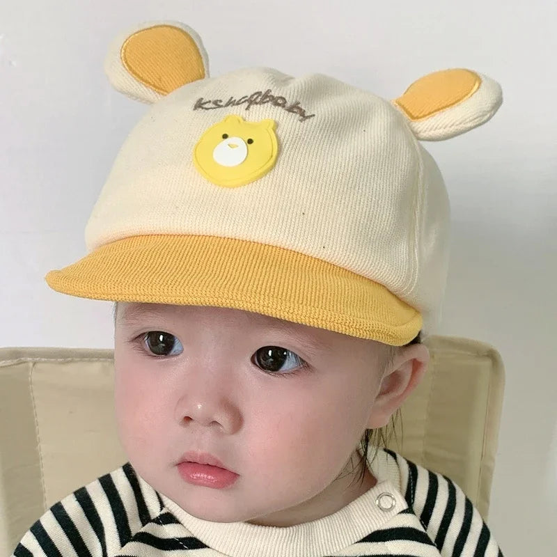 Casquette Bébé Ourson – Chapeau de Soleil Mignon pour Garçon et Fille