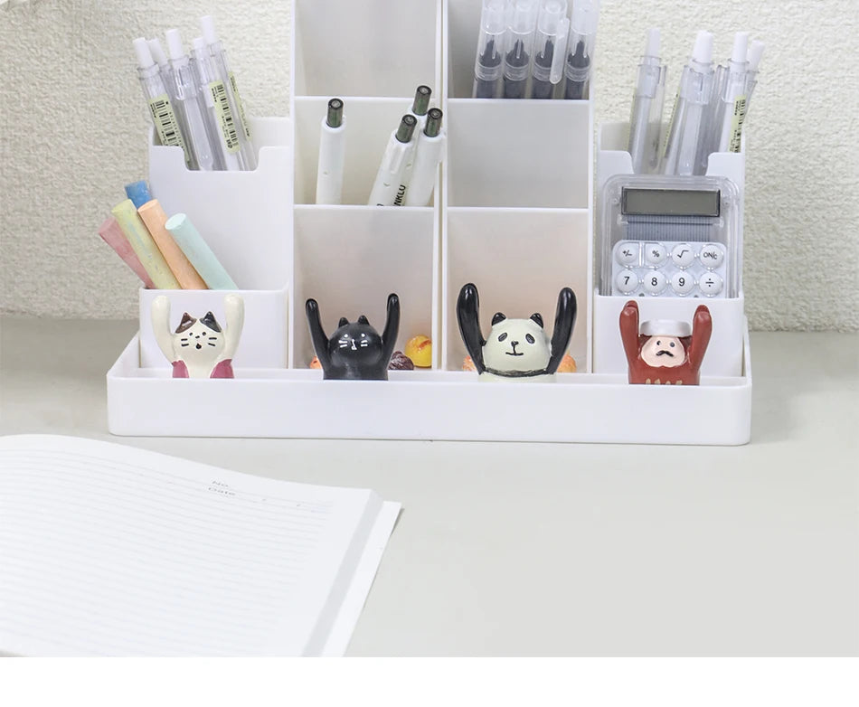 Porte-Stylos Bureau Organisateur Desktop – Support Crayons Papeterie École Accessoires