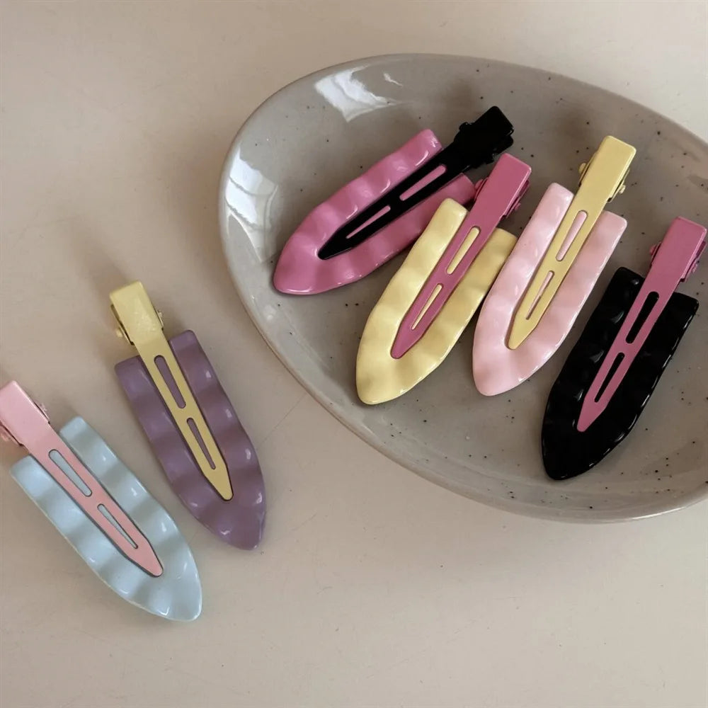 Pince Cheveux Macaron Coréenne – Vague Métallique Sans Couture | Accessoire Frange & Headgear