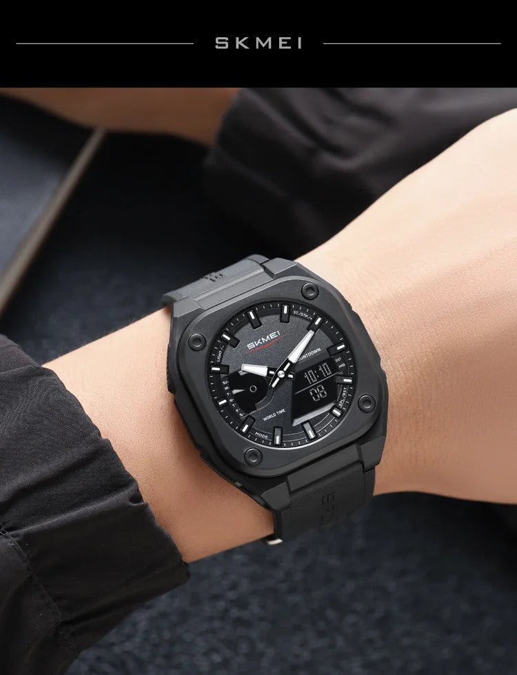 Montre Unisexe SKMEI Business Digital Quartz – Sport Étanche Multifonction Fashion